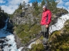 Cris and waterfall 2 (Cycle Touring Norway 2016)