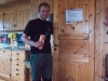 Cris raiding the food room (Cycle Touring Norway 2016)