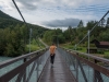 Crossing a bridge (Cycle Touring Norway 2016)