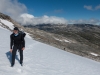 Crossing a snow field (Cycle Touring Norway 2016)