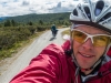 Cycling with blue sky (Cycle Touring Norway 2016)