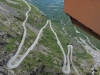 Leonie above the Trollstigen (Cycle Touring Norway 2016)