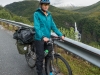 Leonie and bike (Cycle Touring Norway 2016)