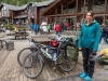 Leonie and bikes in Geiranger (Cycle Touring Norway 2016)