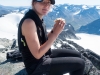 Leonie and bread (Cycle Touring Norway 2016)