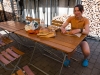 Leonie and her bread (Cycle Touring Norway 2016)