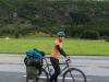 Leonie and snow in the mountains (Cycle Touring Norway 2016)
