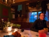 Leonie in a hut (Cycle Touring Norway 2016)