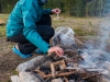 Lighting a fire 2 (Cycle Touring Norway 2016)