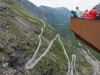 Looking down to the Trollstigen (Cycle Touring Norway 2016)