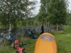 Setting up camp (Cycle Touring Norway 2016)
