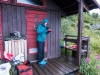 Sheltering at the toilet (Cycle Touring Norway 2016)