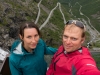Us above the Trollstigen (Cycle Touring Norway 2016)