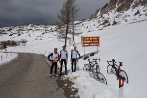 A snowy Gardena pass (Cycling Dolomites)