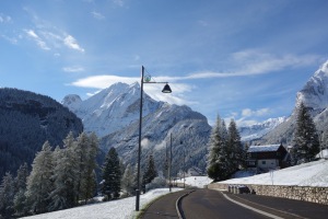 A snowy morning in the dolomites (Cycling Dolomites)