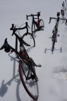 Difficult conditions for riding (Cycling Dolomites)