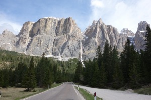 Heading up Sella pass (Cycling  Dolomites)
