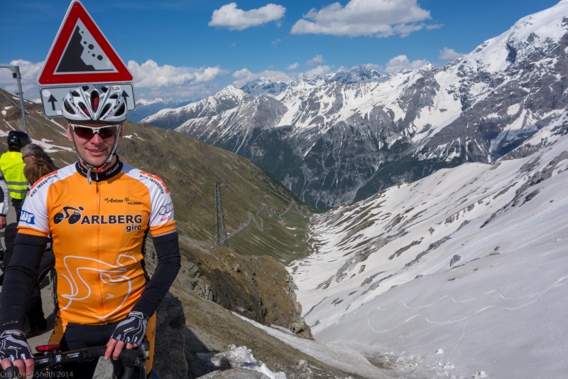 Cris at Stelvio Pass (Cycling Switzerland June 2014)
