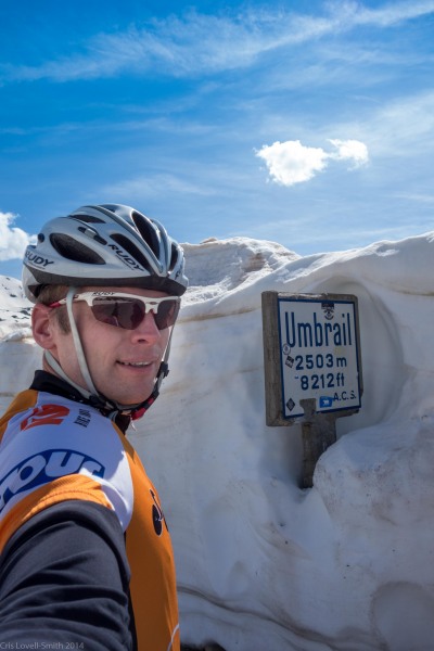 Cris at Umbrail Pass (Cycling Switzerland June 2014)