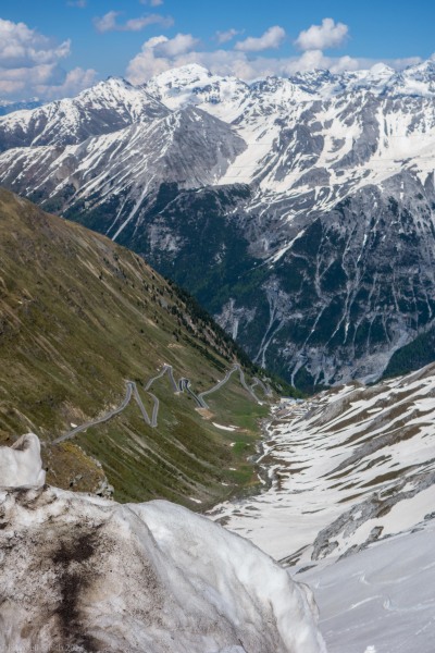 View down the other side from Stelvio (Cycling Switzerland June 2014)
