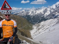 Cris at Stelvio Pass (Cycling Switzerland June 2014)