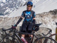 Leonie at Stelvio Pass (Cycling Switzerland June 2014)