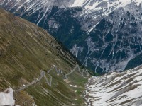 View down the other side from Stelvio (Cycling Switzerland June 2014)