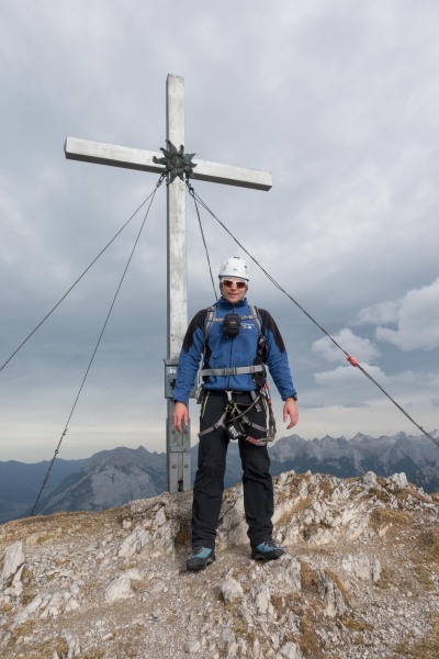 At the summit of  Erlspitze (Exploring Karwendel)