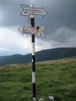 Sign post (Fagaras Mountains)