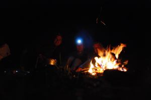 Us by the fire (Fagaras Mountains)