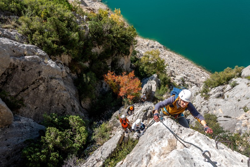 Climbing up (Ferrata Adventures Ager Oct 2025)