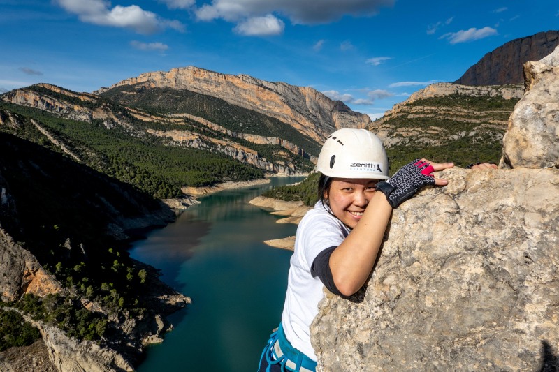 Marina smiling (Ferrata Adventures Ager Oct 2025)