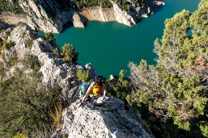 Steep ascent (Ferrata Adventures Ager Oct 2025)