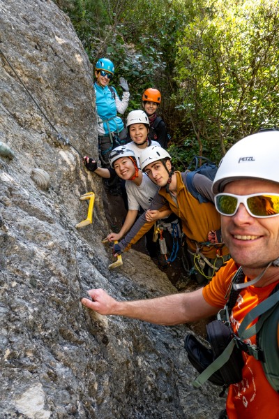 The crew (Ferrata Adventures Ager Oct 2025)