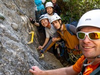 The crew (Ferrata Adventures Ager Oct 2025)
