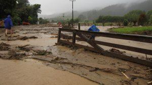 Gate and mud (Ligar Bay)