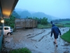 Debris flow against the white car (Ligar Bay)