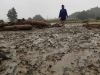 Gina in the debris flow (Ligar Bay)
