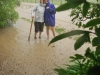Mum and Gina in flood (Ligar Bay)