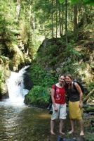 Annika and Maria near waterfall (Freiburg, Germany)
