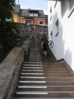 Climbing stairs with bikes (Freiburg, Germany)