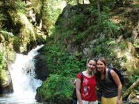 Annika and Maria near waterfall (Freiburg, Germany)