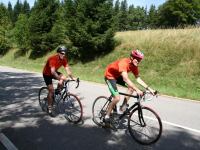 Cris and Julian drafting in the Schauinslandkönig (Freiburg, Germany)