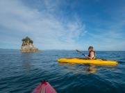 Jane kayaking (Wainui Inlet)