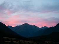 Sunset from Mid-Caples (Greenstone-Caples Jan 2021)