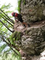 Chris ascending (Triglav Nat. Park, Slovenia)