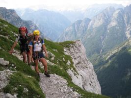 Chris + Em on route (Triglav Nat. Park, Slovenia)