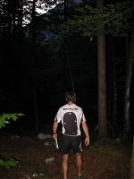 Chris looking for a camp site (Slovenia)
