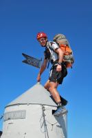 Chris on top of triglav (Triglav Nat. Park, Slovenia)