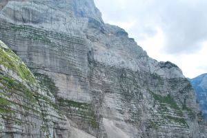 Cliffs with via feratta route (Triglav Nat. Park, Slovenia)